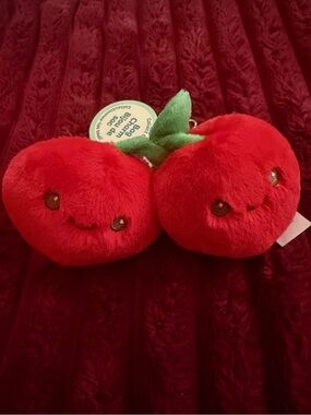 Plush Red Tomato Pair Bag Charm/Keychain